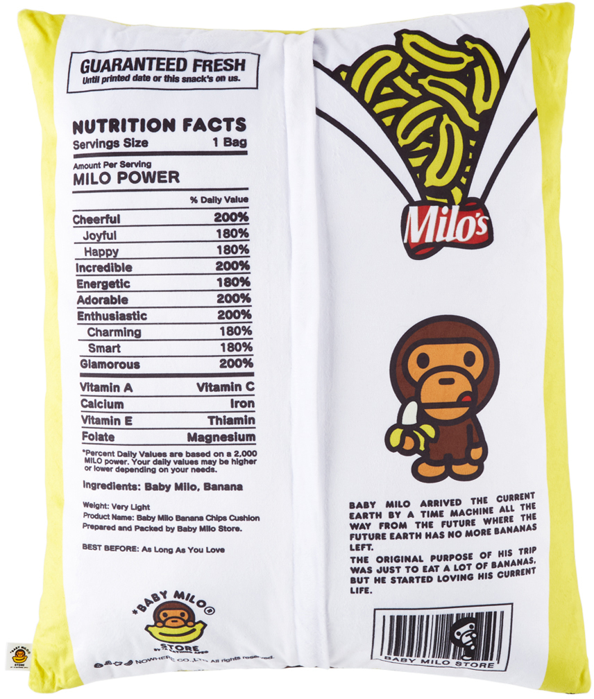 BAPE Yellow 'Classic' Baby Milo Pillow A Bathing Ape