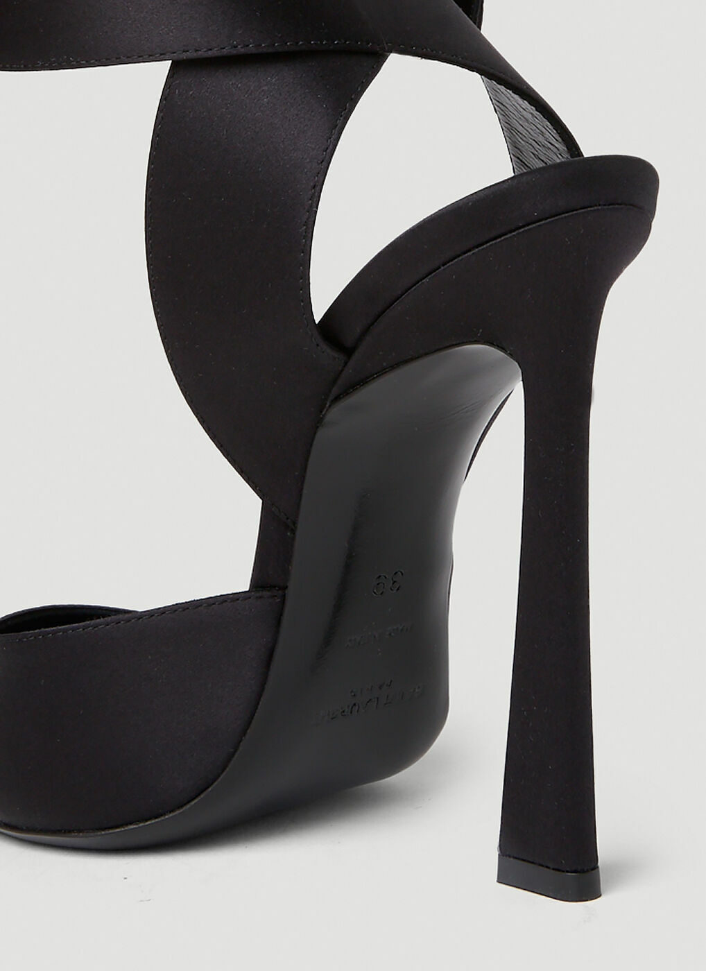 Fanny Slingback Heels in Black Saint Laurent