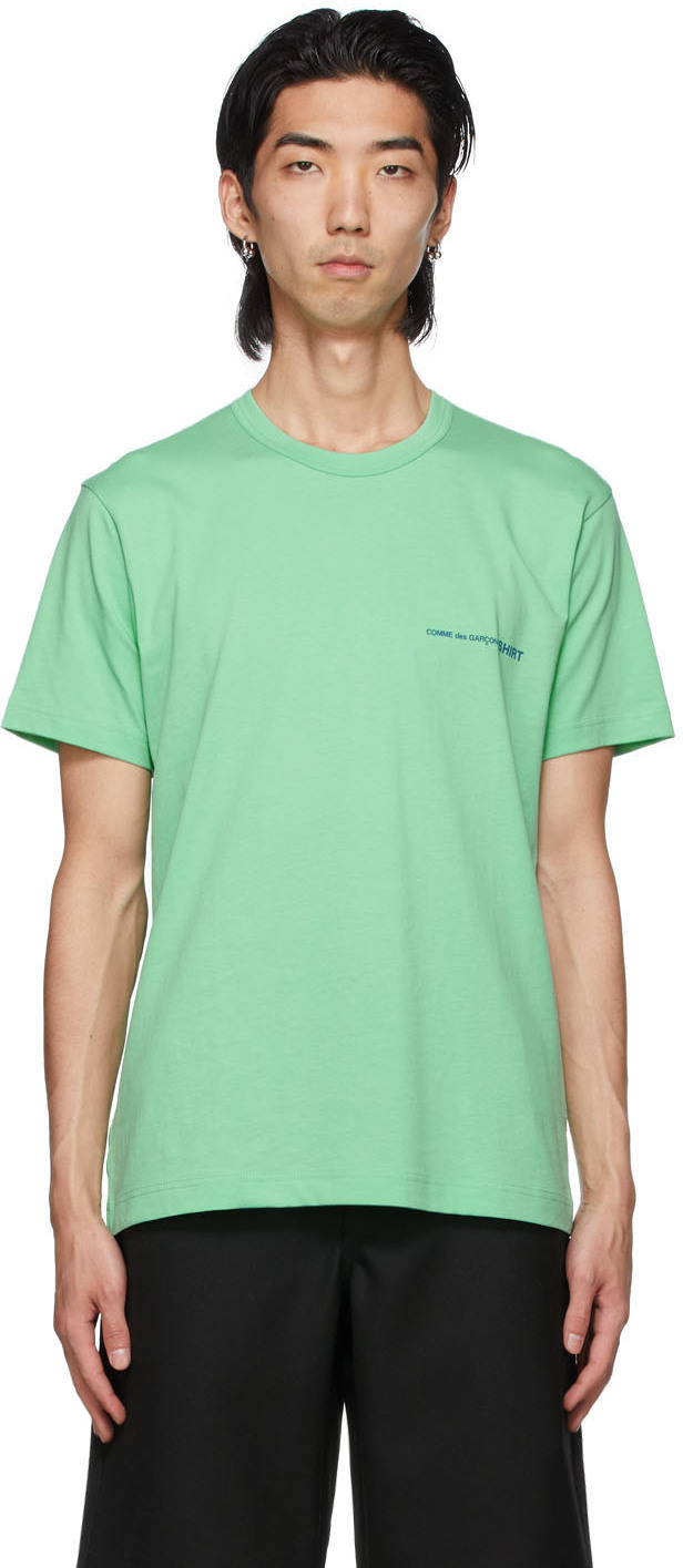 comme des garcons lime green shirt
