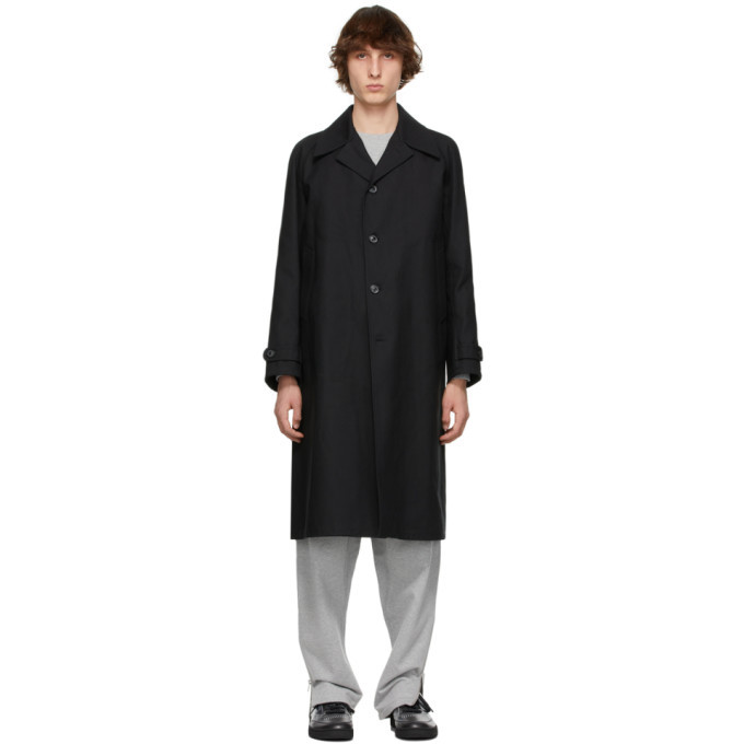 Maison Margiela Black Canvas Rain Coat Maison Margiela