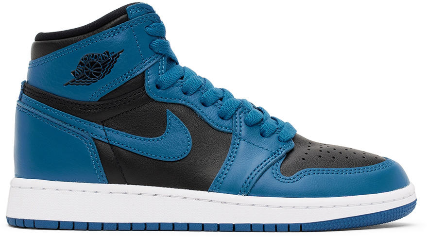 Nike Jordan Kids Black & Blue Air Jordan 1 Retro High OG Big Kids ...