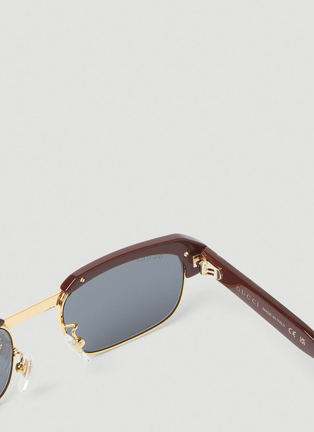 Gucci - Rectangular Sunglasses in Brown Gucci