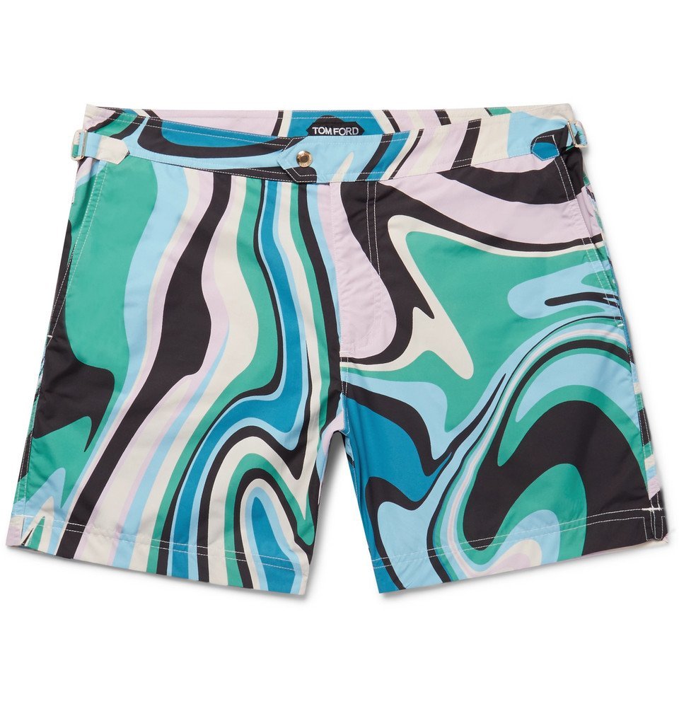 TOM FORD - Slim-Fit Mid-Length Printed Swim Shorts - Men - Multi TOM FORD