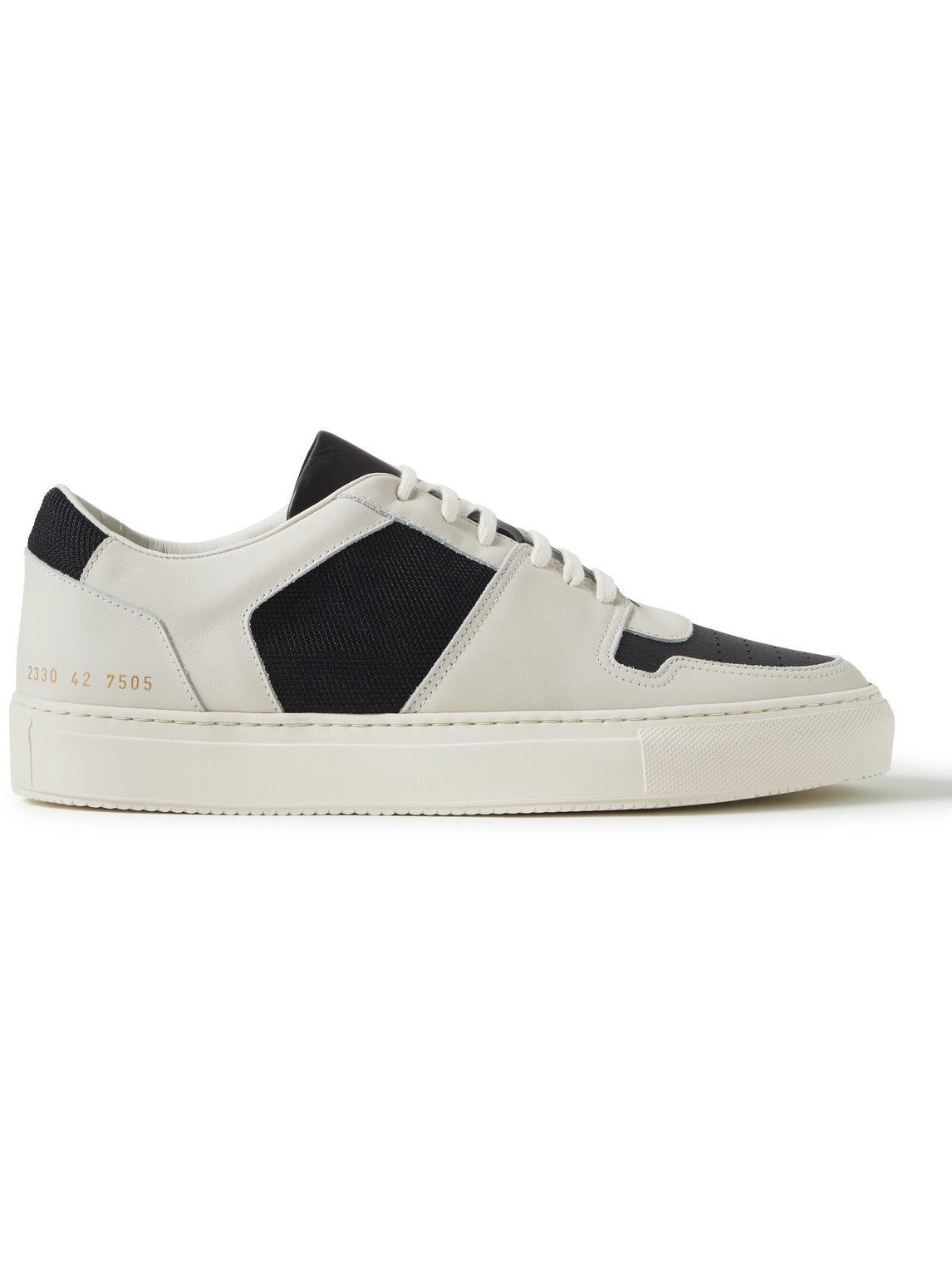 Common Projects - BBall Low Decades Mesh and Leather Sneakers - Gray ...