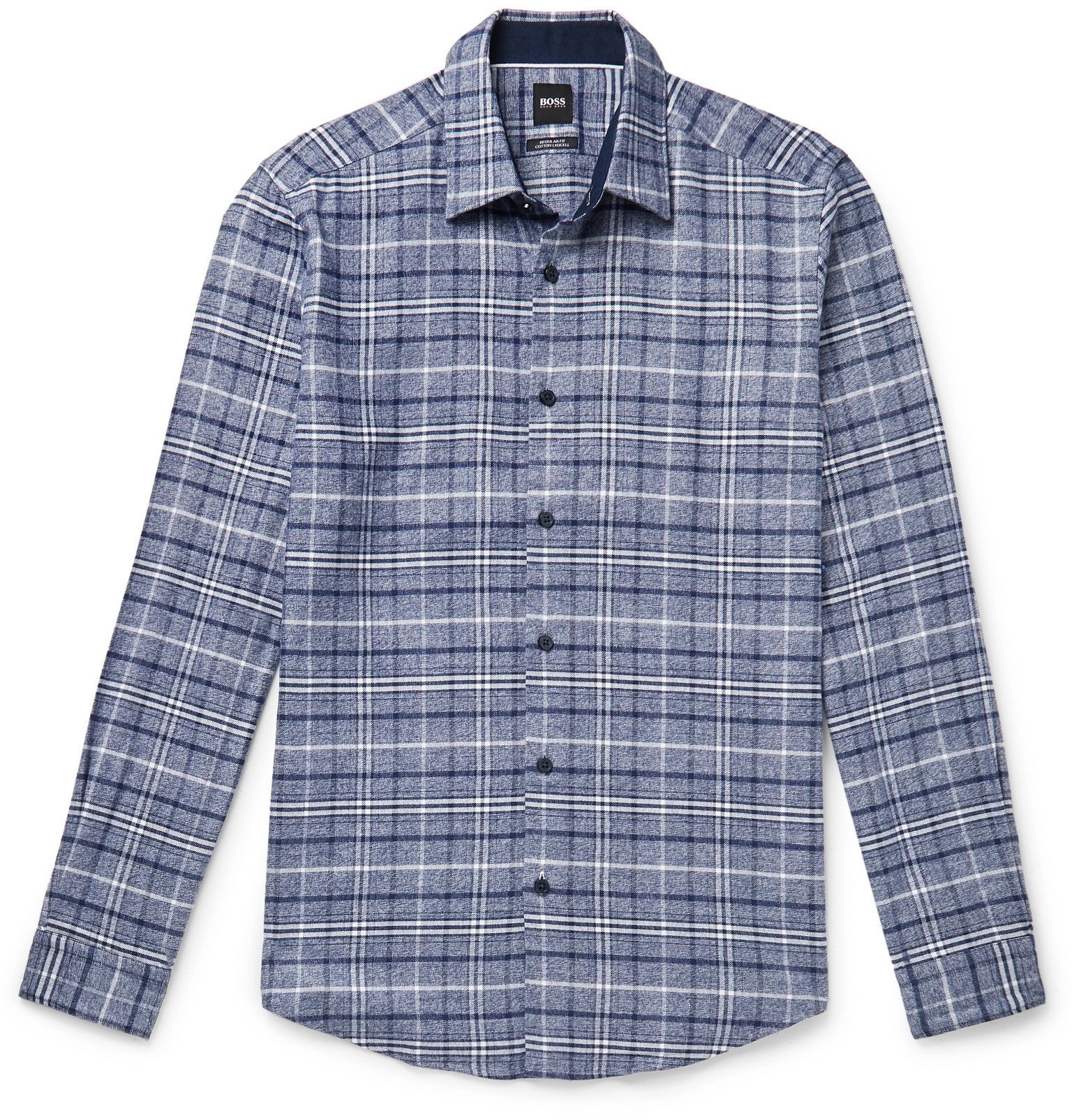 Hugo Boss - Checked Cotton and Lyocell 