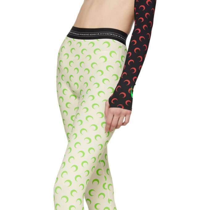 Marine Serre Beige Moon Leggings Marine 