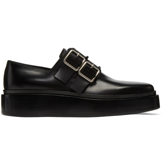 Jil Sander Black Antic Buckle Derbys Jil Sander