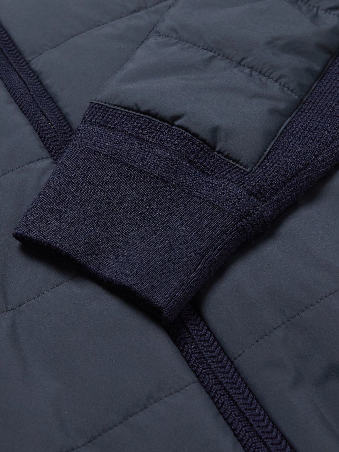 Polo Ralph Lauren - Wool-Trimmed Quilted Nylon Jacket - Blue