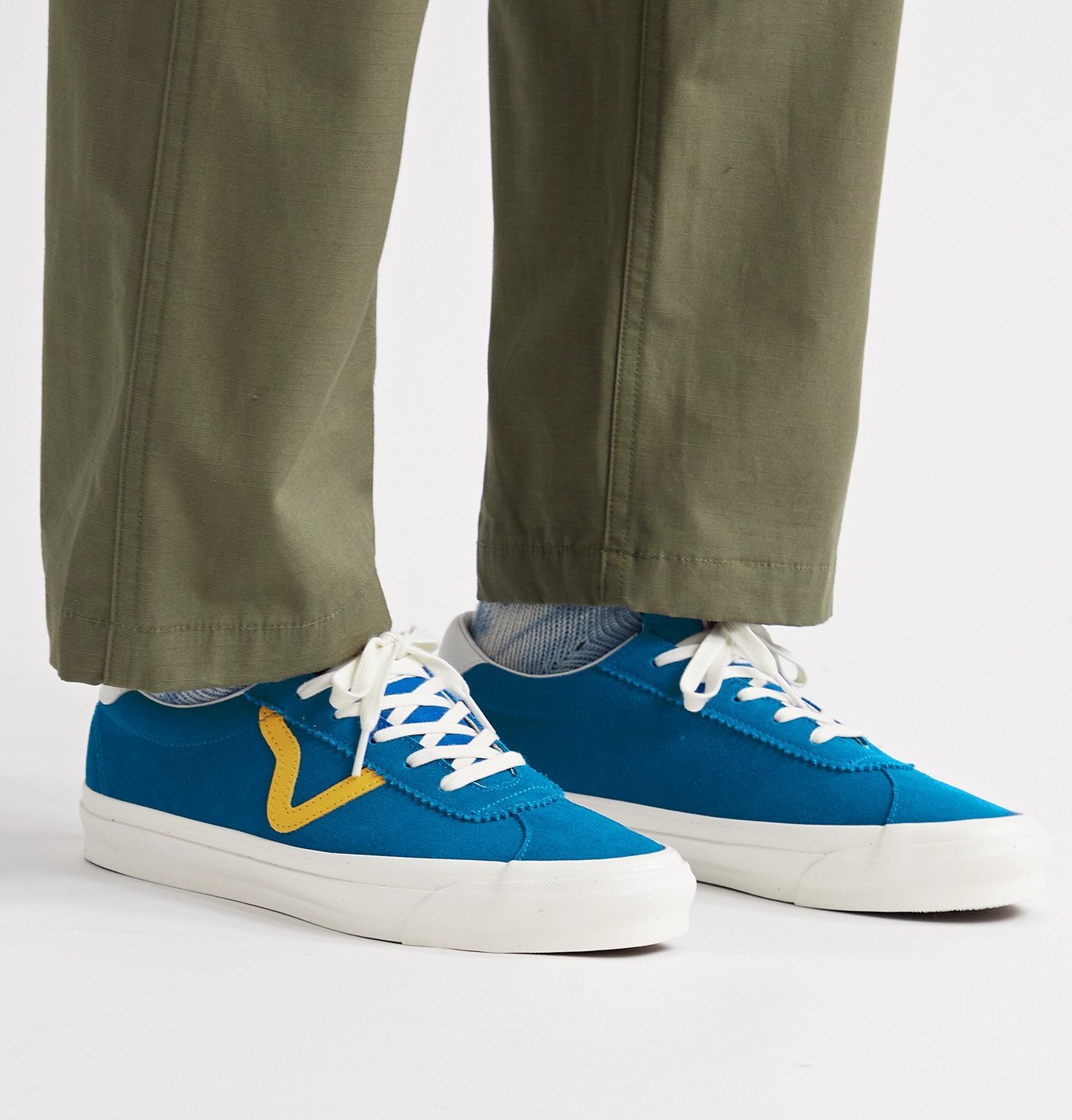 Vans - UA OG Epoch LX Leather-Trimmed Suede Sneakers - Blue Vans