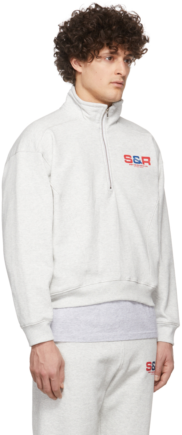 Sporty & Rich Grey 'Health Club' Sweatshirt Sporty & Rich