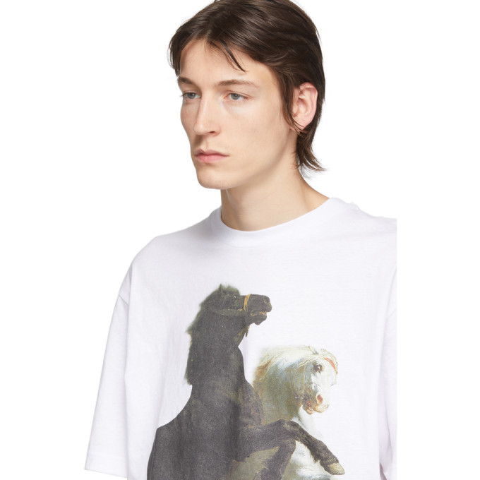 White Horse-Print T-Shirt Acne Studios