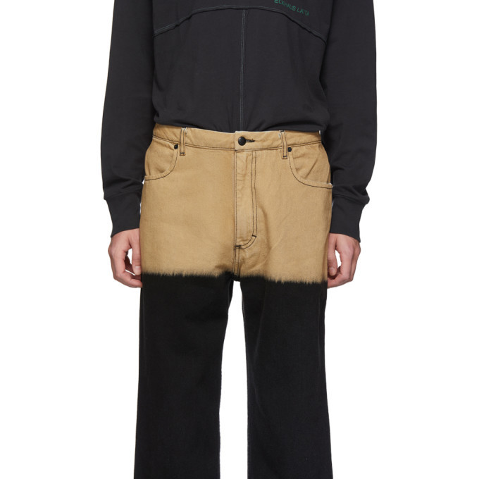 Wide Leg Tri-Stacked Jeans Eckhaus Latta