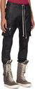 Rick Owens Black Mastodon Leather Cargo Pants
