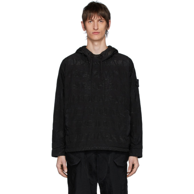 plain black stone island jumper