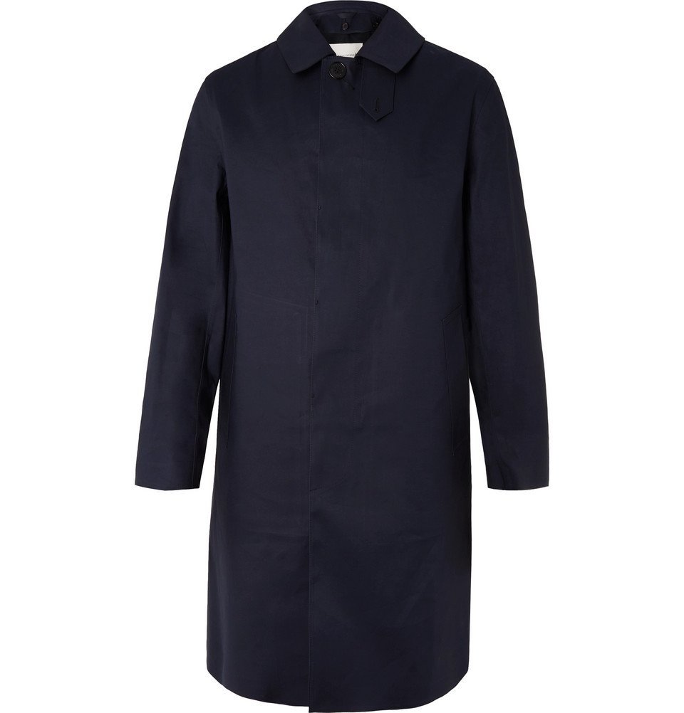 Mackintosh - Dunkeld Bonded Cotton Raincoat - Navy Mackintosh