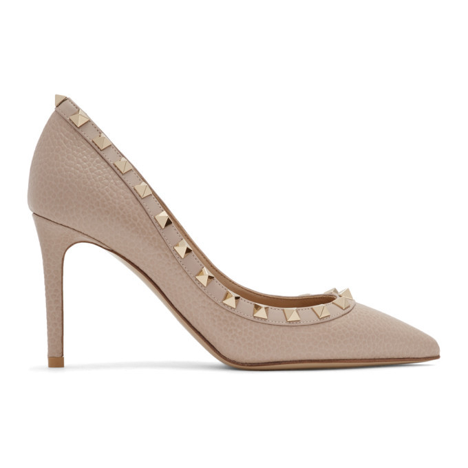 valentino pink rockstud heels