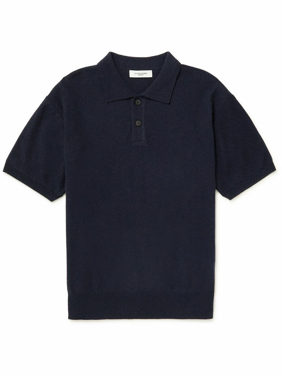 LE 17 SEPTEMBRE - Wool-Blend Polo Shirt - Blue