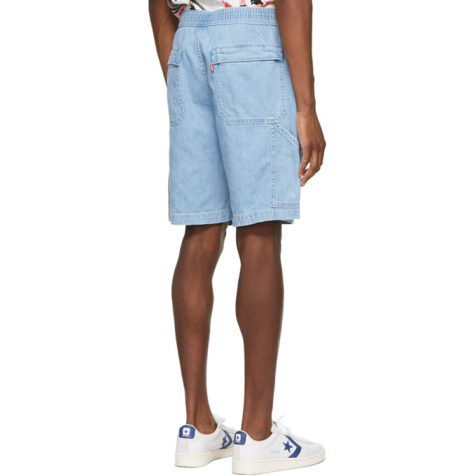 Levis Blue Denim Marine Carpenter Shorts Levis