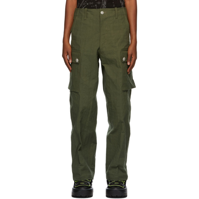 Sankuanz Green Ripstop Cargo Pants Sankuanz