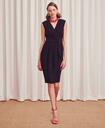 Brooks Brothers Women's Belted Crepe Dress | Black