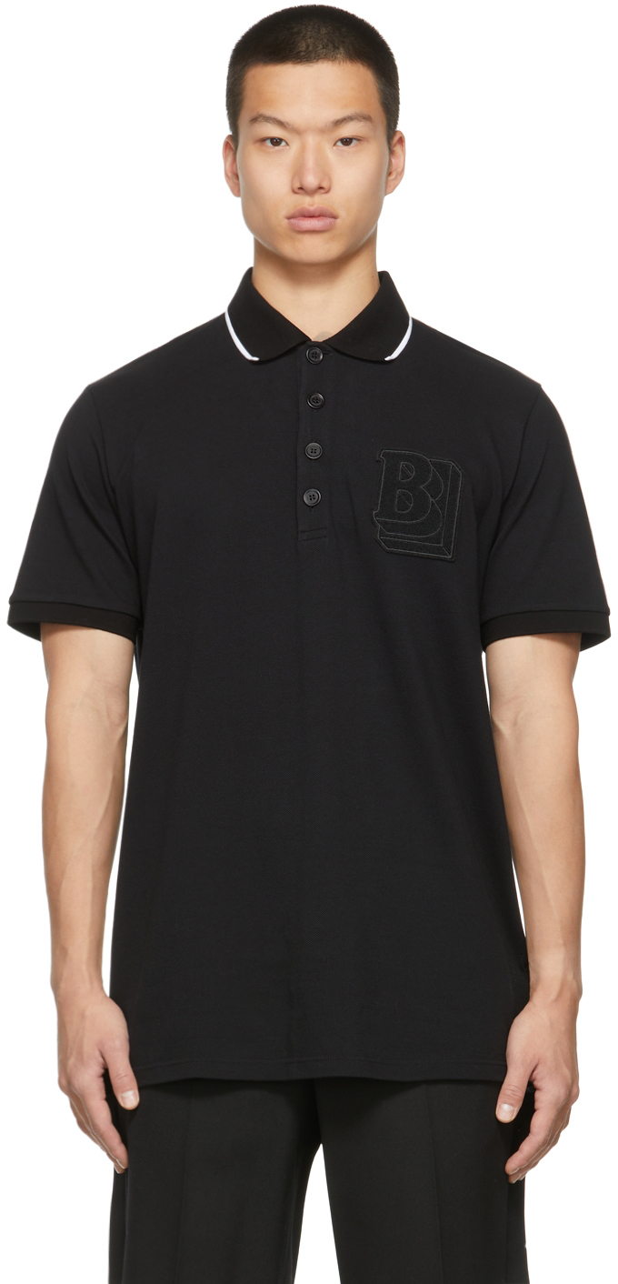 Burberry Flocked B Logo Polo Burberry