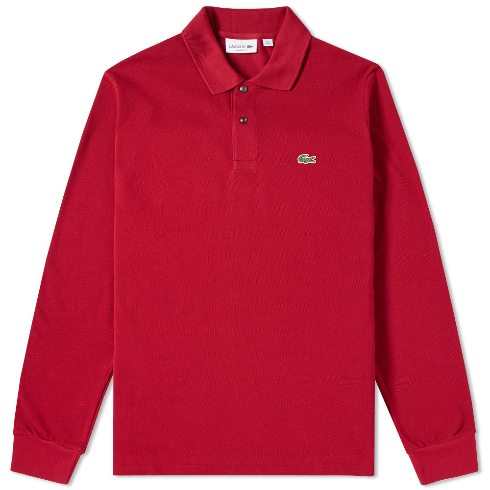 Leerling hooi lassen Lacoste Long Sleeve Classic Pique Polo Mother of Pearl