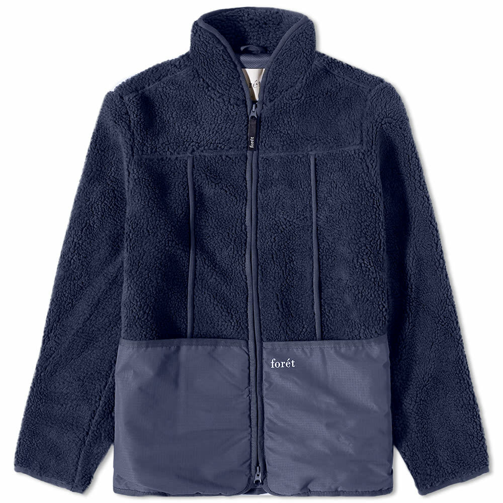 Foret Men's Mountain Fleece Jacket in Navy Foret