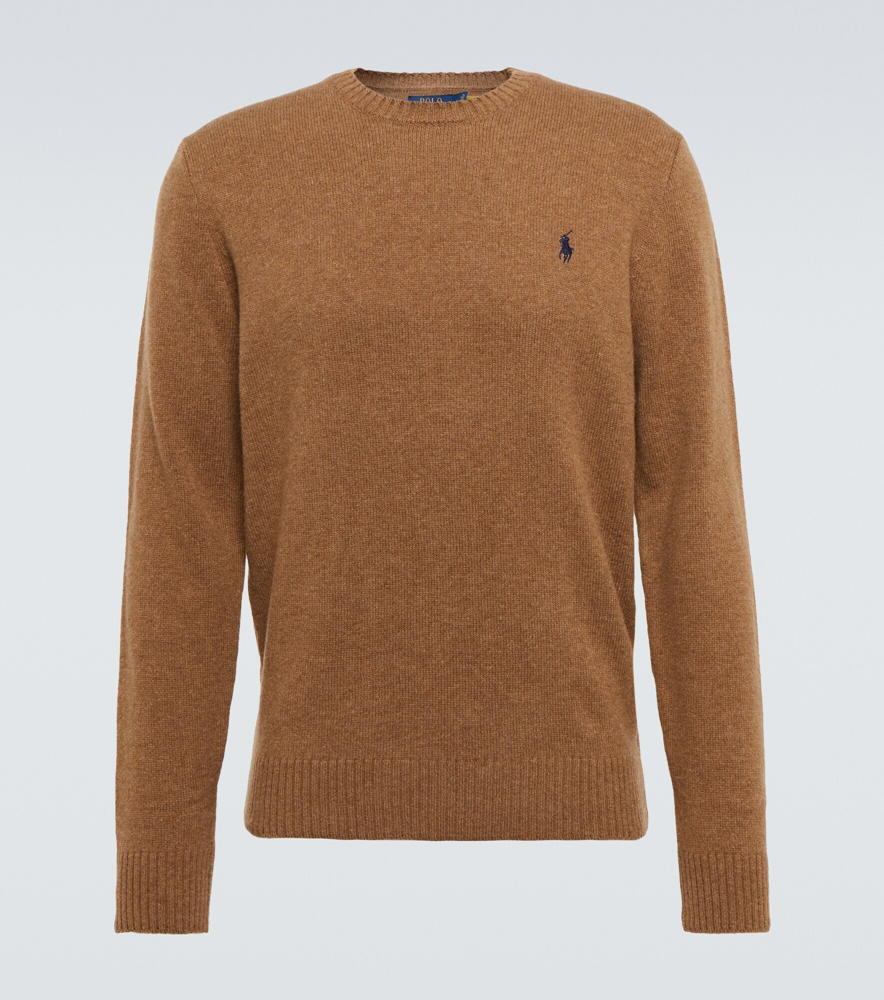 POLO RALPH LAUREN - Appliquéd Wool and Cashmere-Blend Half-Zip Sweater -  Black Polo Ralph Lauren