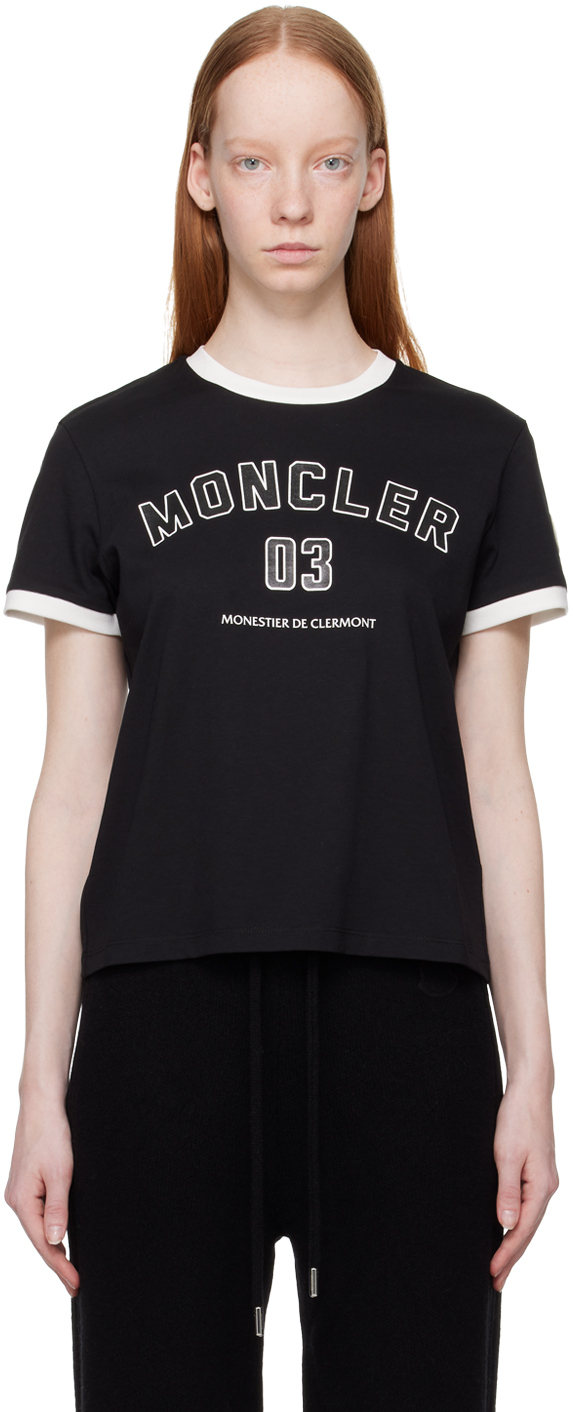 Moncler Black Ringer T-Shirt Moncler