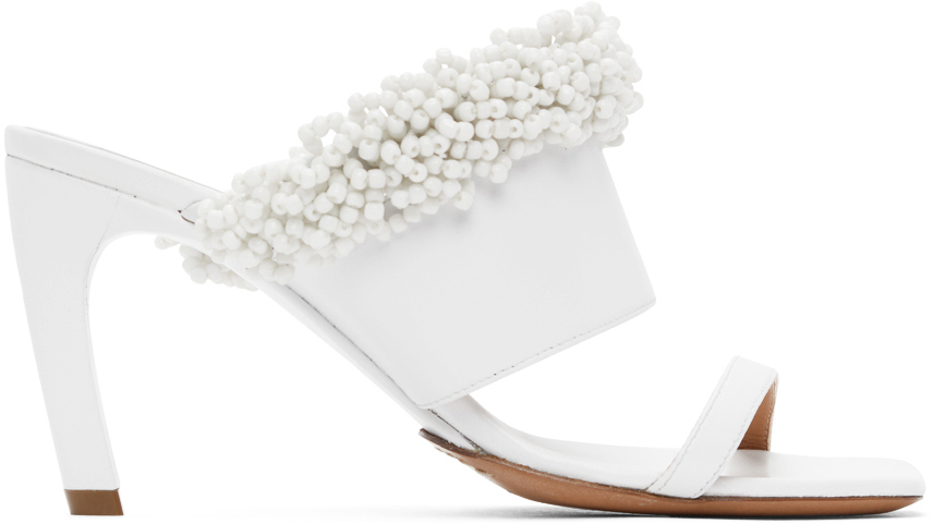 beaded heeled sandals