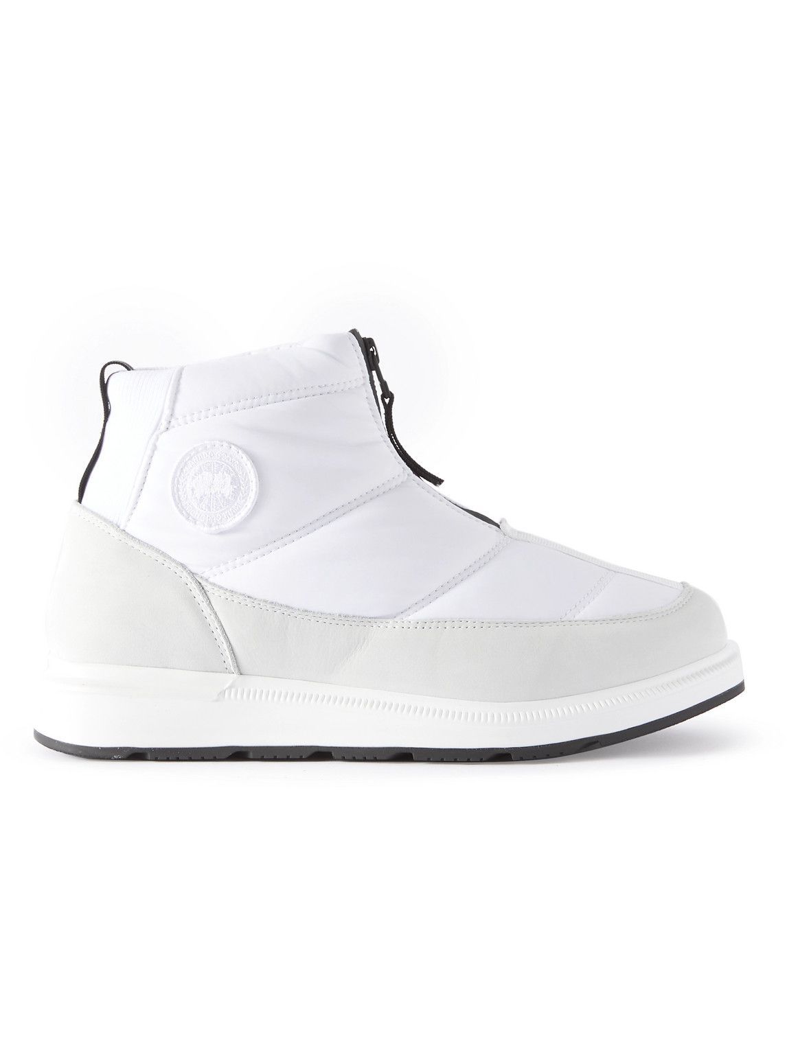 Photo: Canada Goose - Crofton Leather-Trimmed Quilted Shell Boots - White