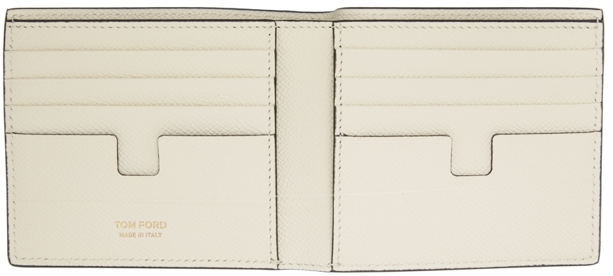 TOM FORD Off-White T Line Classic Bifold Wallet TOM FORD
