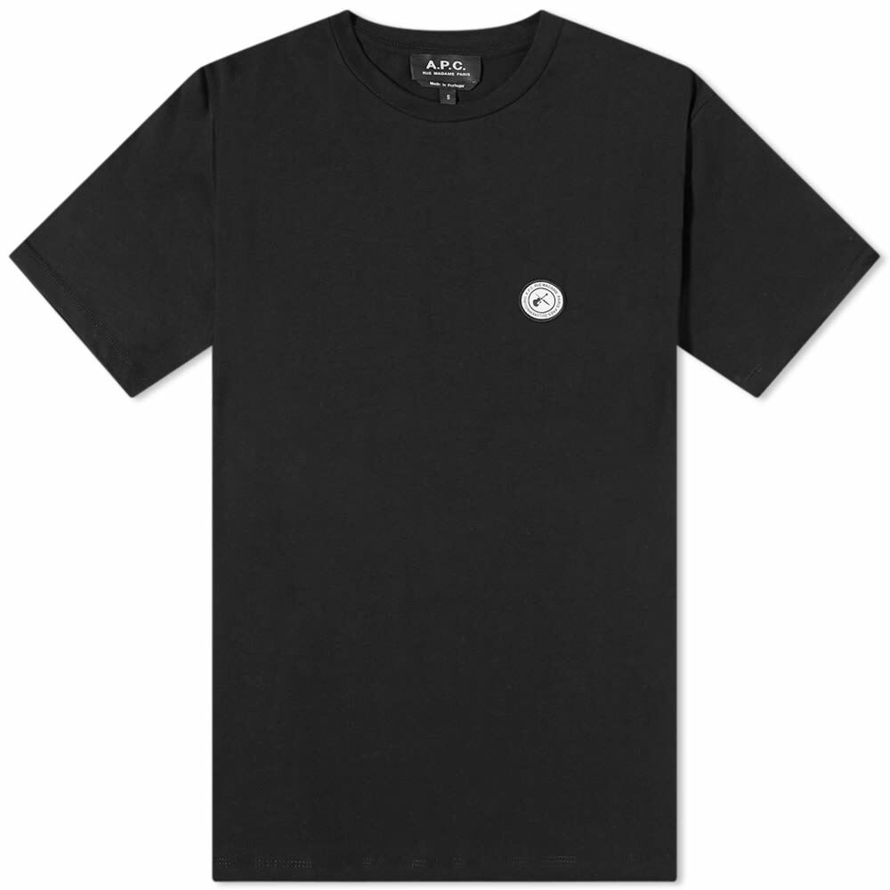 Photo: A.P.C. Men's Greg Patch Logo T-Shirt in Black