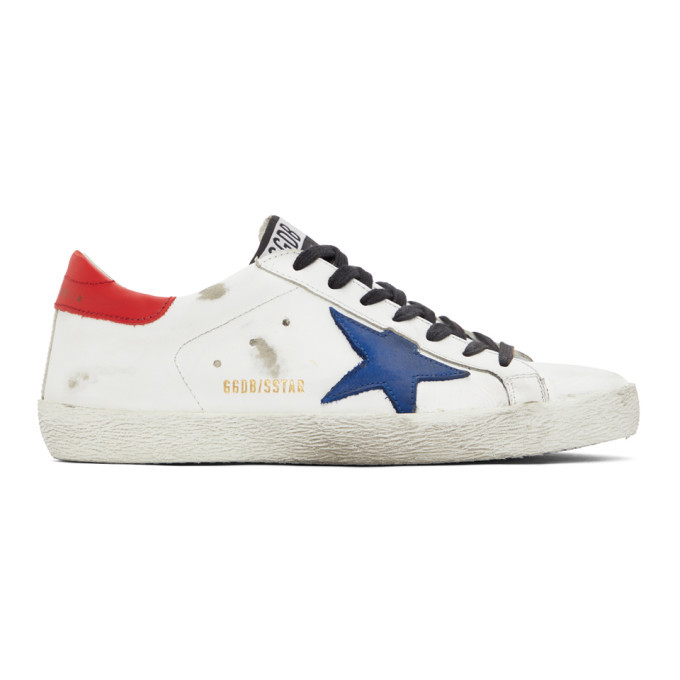 red white and blue golden goose