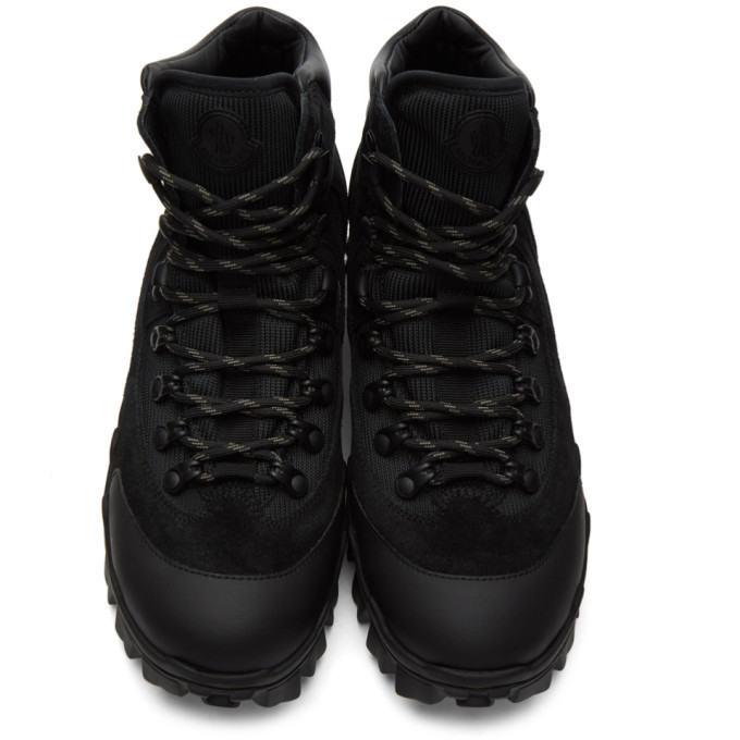 Moncler Black Herlot Lace-Up Boots Moncler