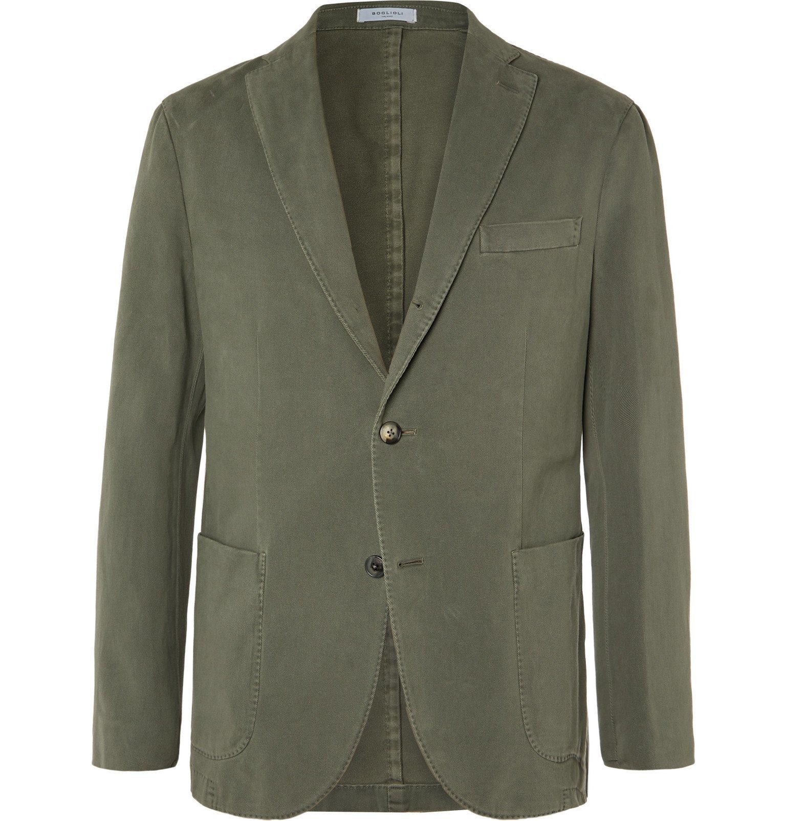 green gabardine suit