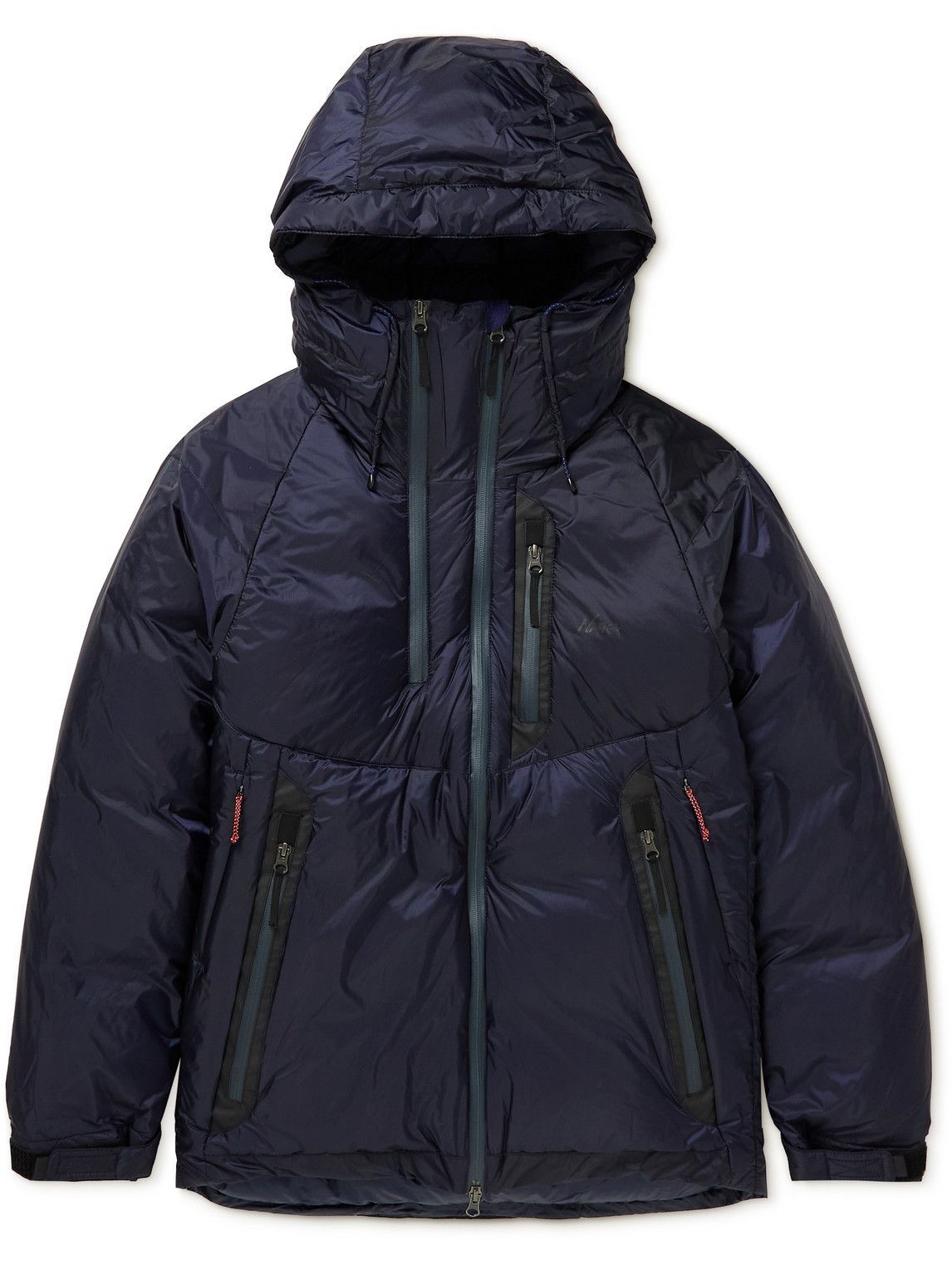 Nanga - Aurora Logo-Print Shell Hooded Down Jacket - Blue Nanga