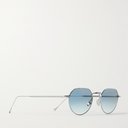 OLIVER SPENCER - MONC Lyminton Round-Frame Silver-Tone Sunglasses - Silver