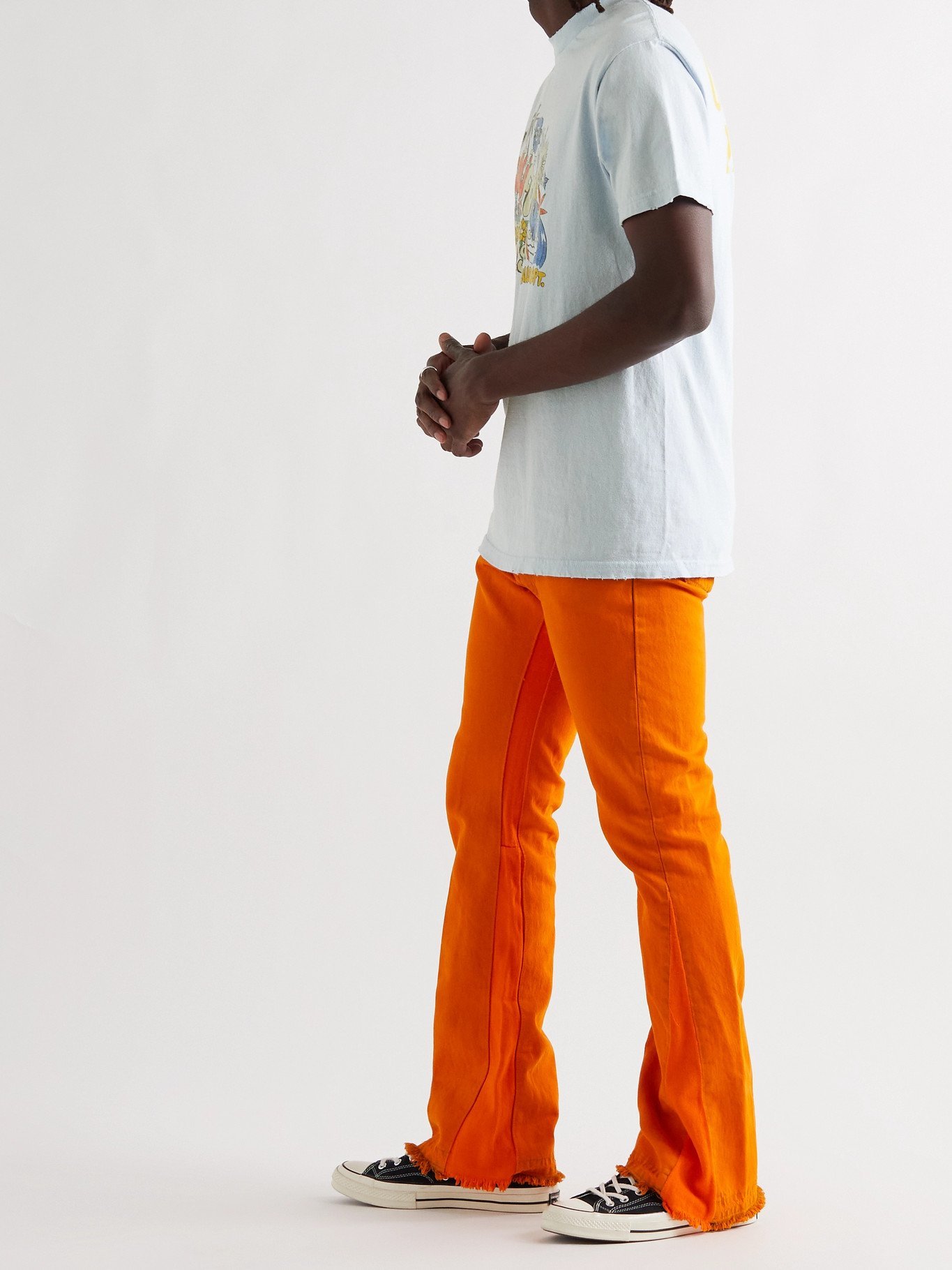 GALLERY DEPT. - La Flare Slim-Fit Distressed Denim Jeans - Orange - 32W ...