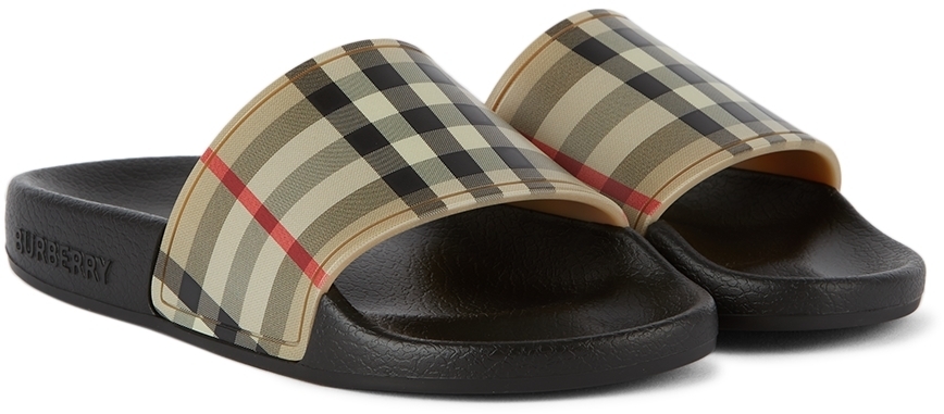 Burberry Kids Vintage Check Furley Slides Burberry