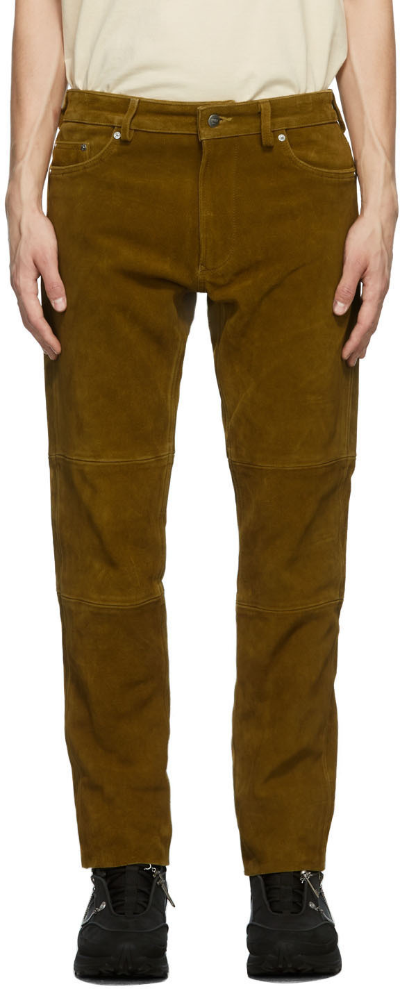 tan suede trousers