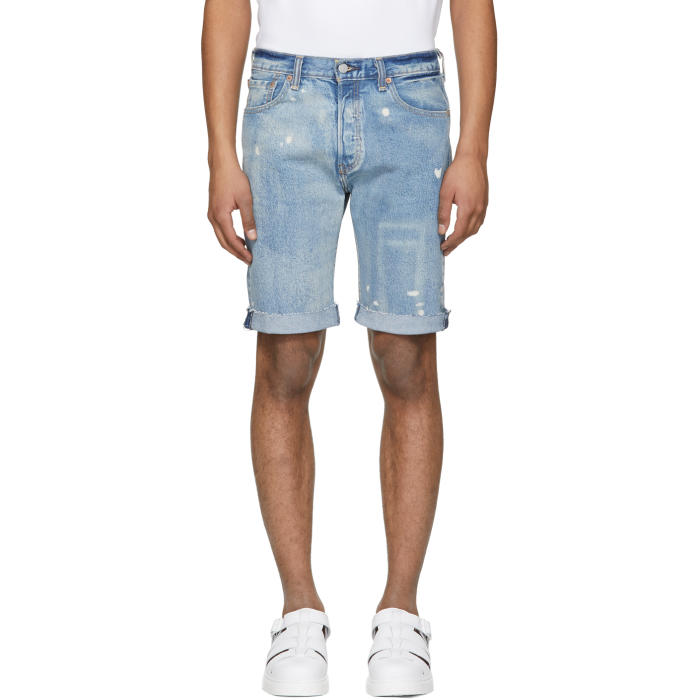 Levis Blue 501 Cut-Off Train Yard Shorts Levis Made and Crafted