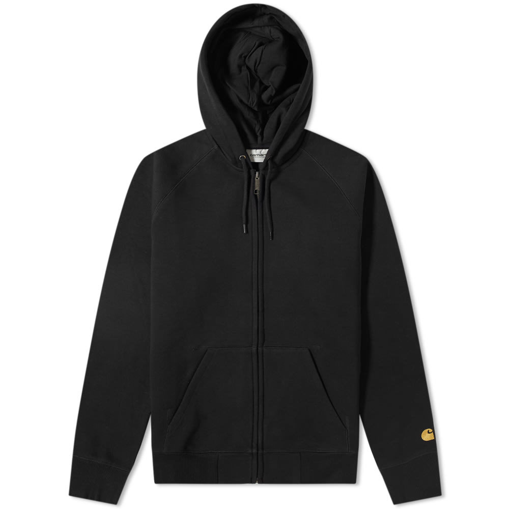 Carhartt Hooded Chase Jacket Black & Gold Carhartt WIP