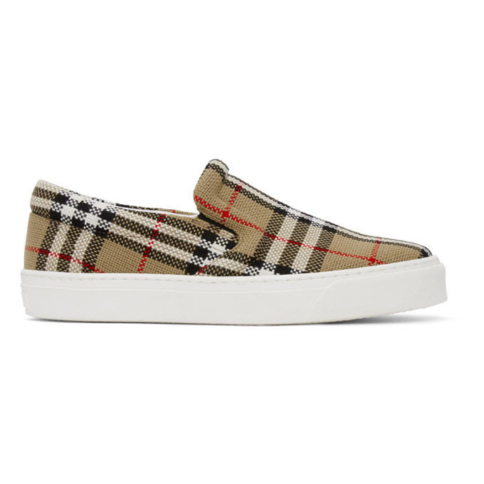 burberry slip ons womens