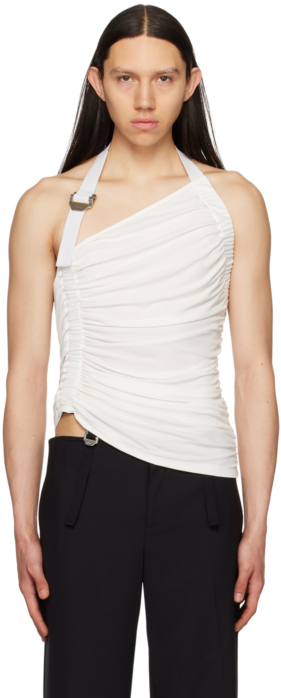 Dion Lee White Gathered Tank Top Dion Lee