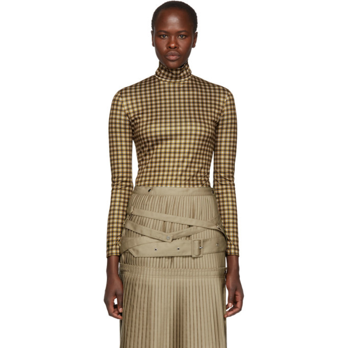 Rokh Brown and Black Check Turtleneck Rokh