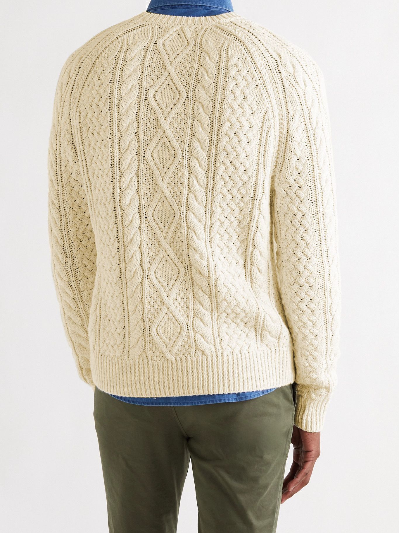 POLO RALPH LAUREN - Slim-Fit Cable-Knit Cotton Sweater - Neutrals Polo  Ralph Lauren