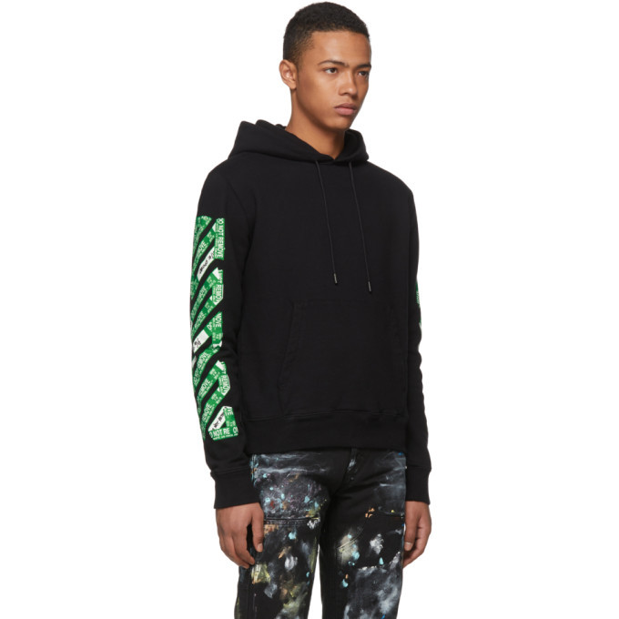 ssense exclusive black 3d diag hoodie