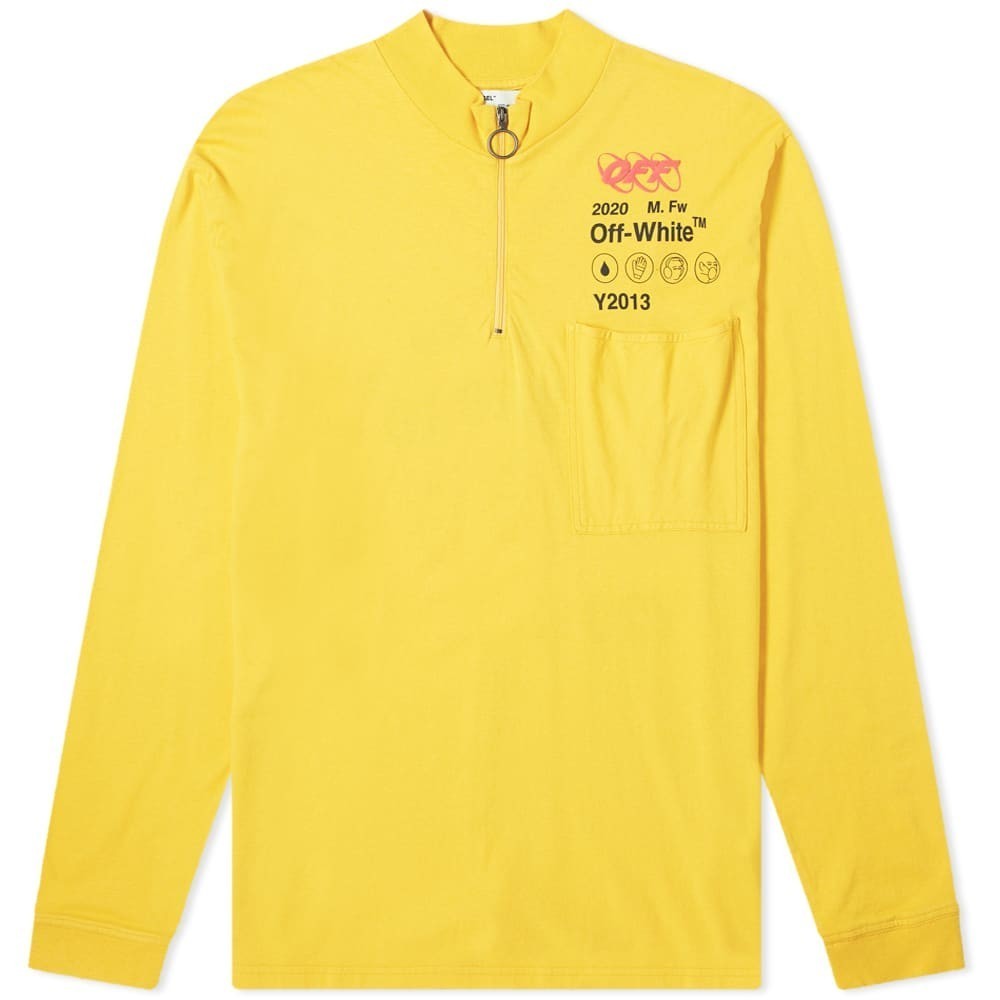 off white yellow long sleeve