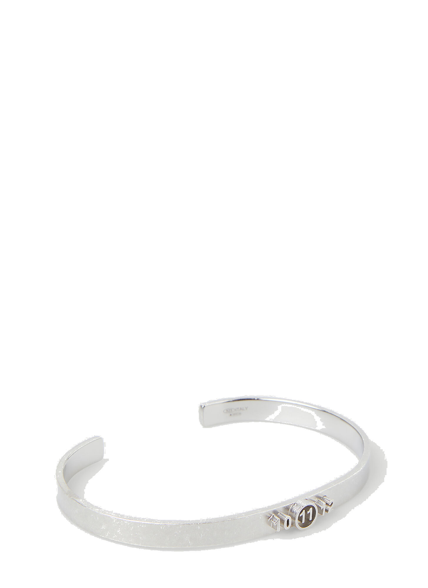Photo: Logo Numbers Bangle Bracelet in Silver